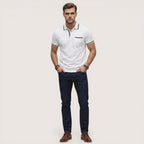 Enzo | Men’s Short Sleeve Polo Shirt with Zip Collar