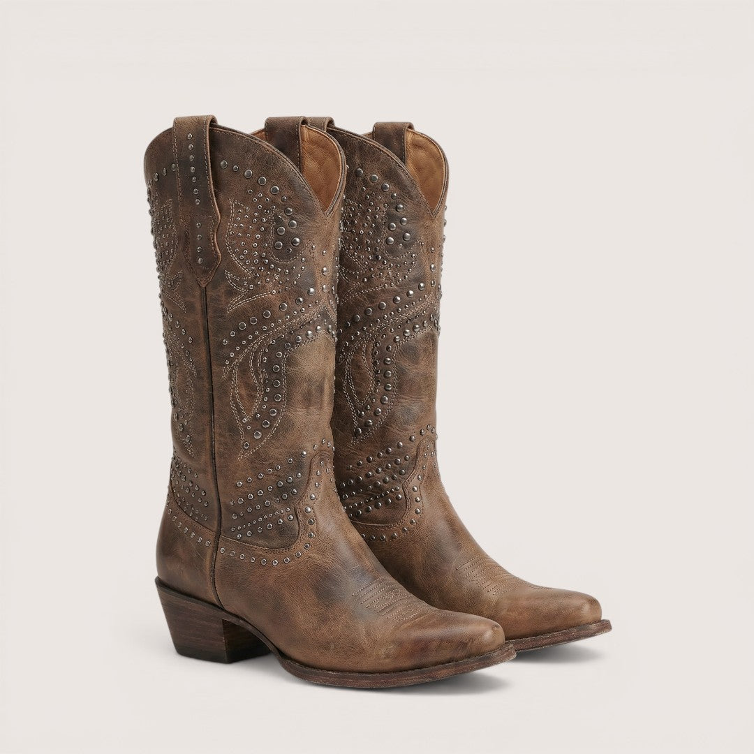 Dakota | Women’s Western Knee-High Boots with Stud Detail