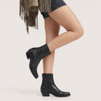 Rhea | Women’s Western Ankle Boots with Embossed Detail