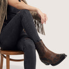 Rhea | Women’s Western Ankle Boots with Embossed Detail