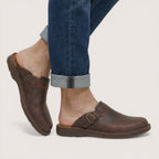 Rowan | Men’s Leather Slip-On Clogs with Closed Toe