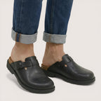 Rowan | Men’s Leather Slip-On Clogs with Closed Toe