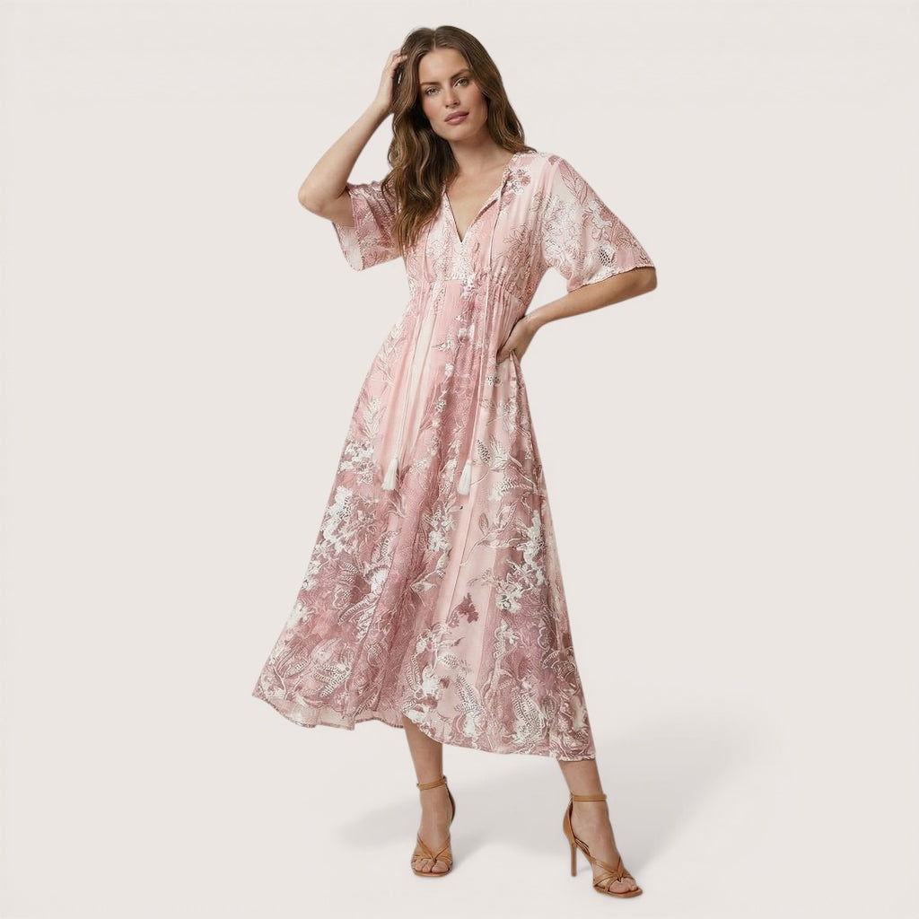 Liora | Women’s Boho Floral Maxi Dress with Loose Fit