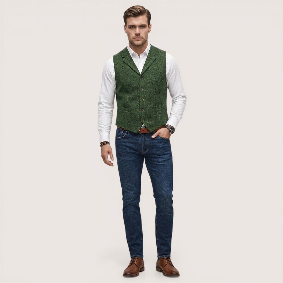 Oliver | Men’s Button-Up Waistcoat with Tailored Fit