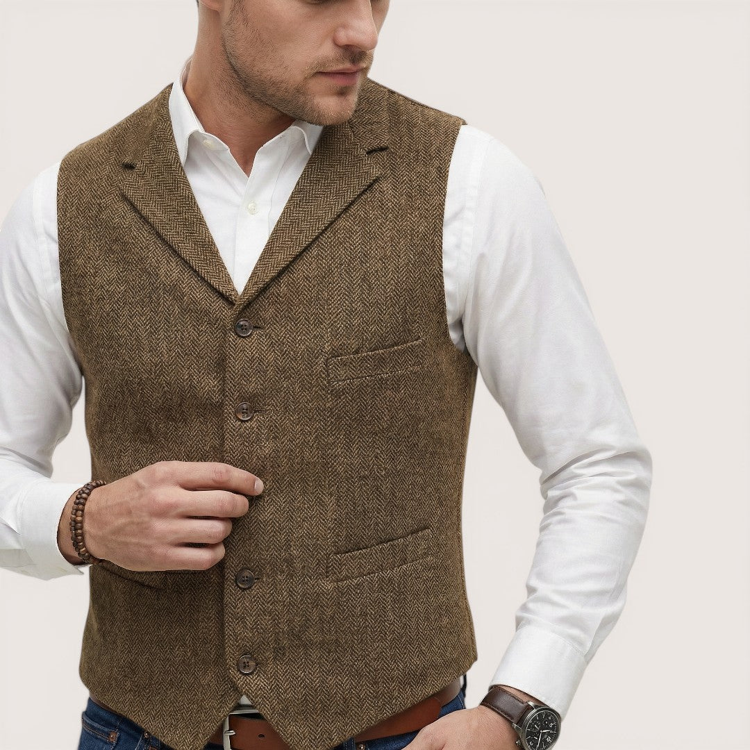 Oliver | Men’s Button-Up Waistcoat with Tailored Fit