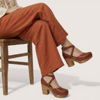 Elara | Women’s Platform Mary Jane Heels with Strap