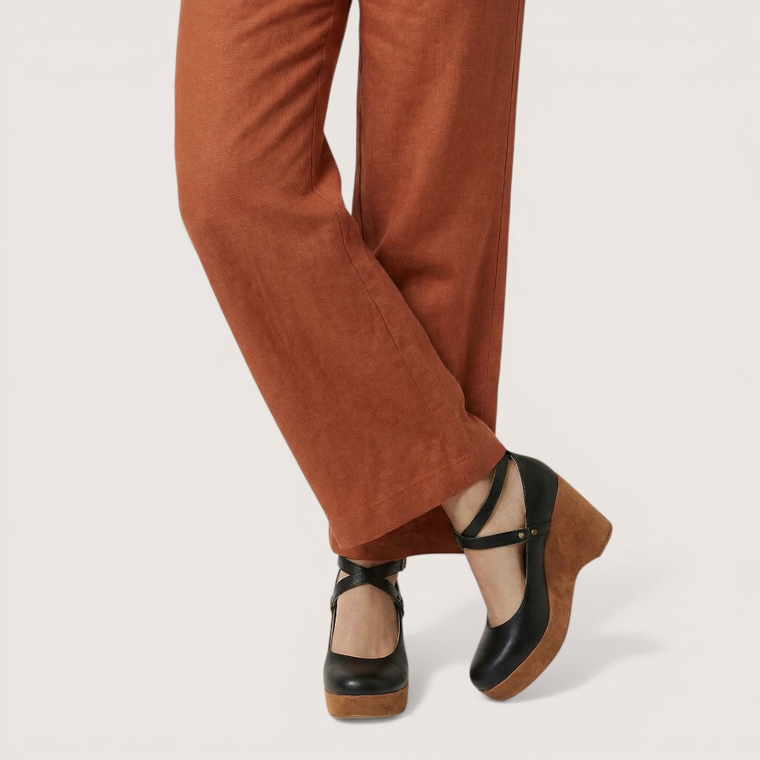 Elara | Women’s Platform Mary Jane Heels with Strap