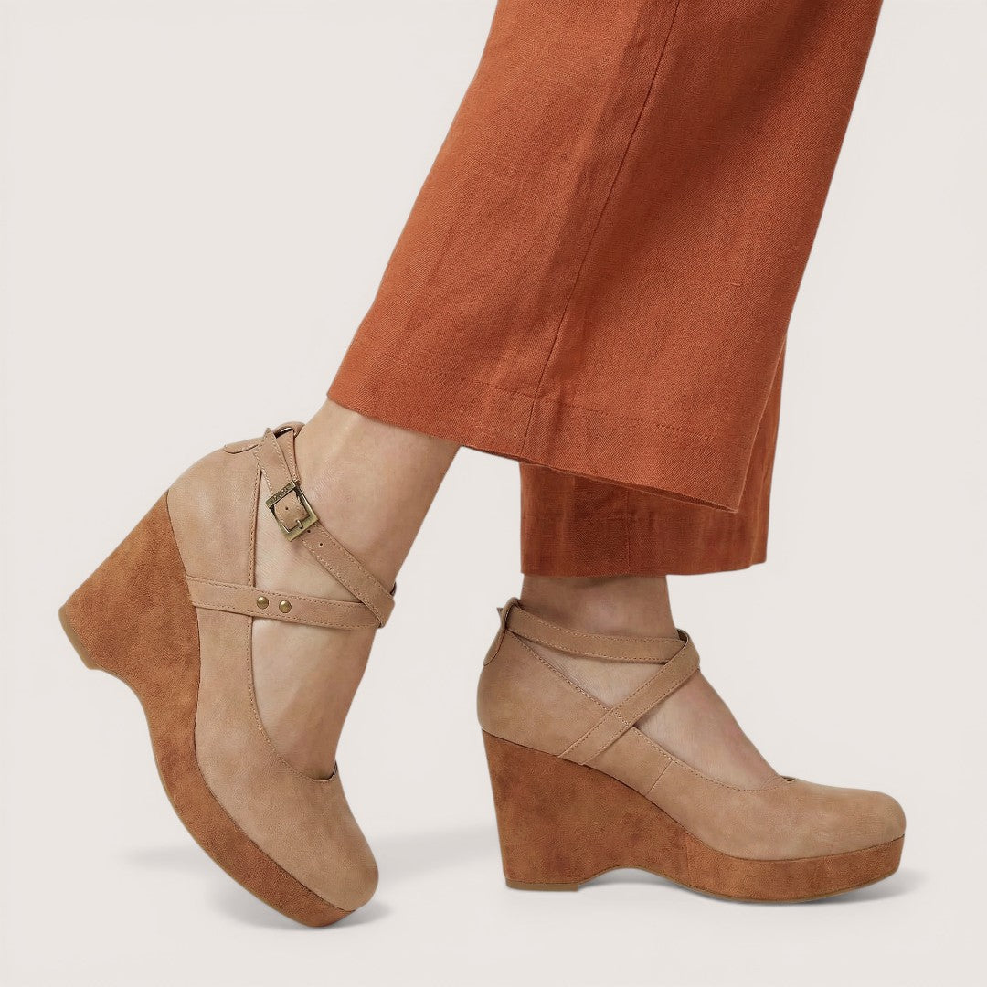 Elara | Women’s Platform Mary Jane Heels with Strap