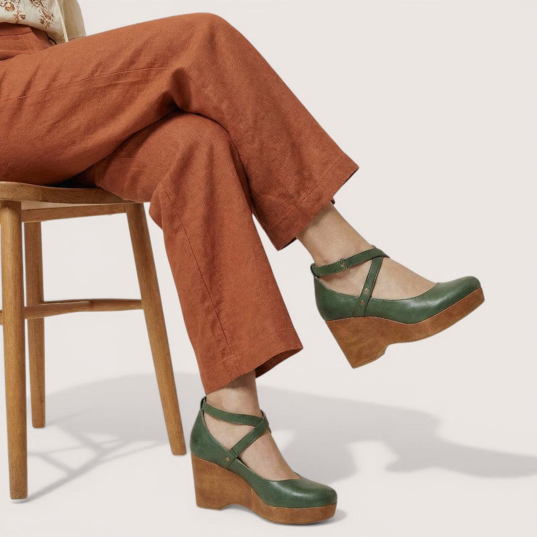 Elara | Women’s Platform Mary Jane Heels with Strap