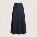 Elora | Women’s High-Waisted A-Line Denim Skirt with Pockets