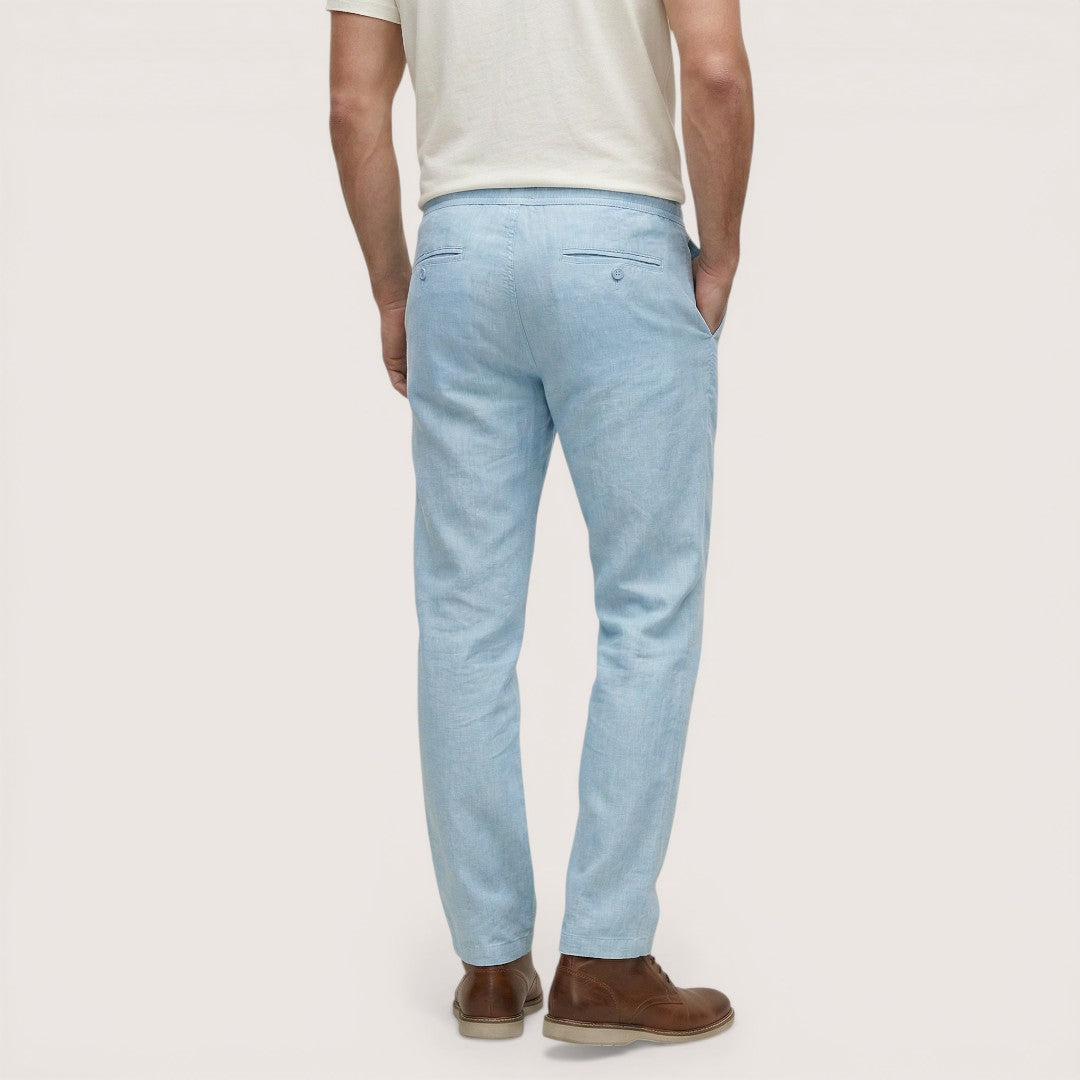 Luca | Men’s Linen Drawstring Trousers with Relaxed Fit