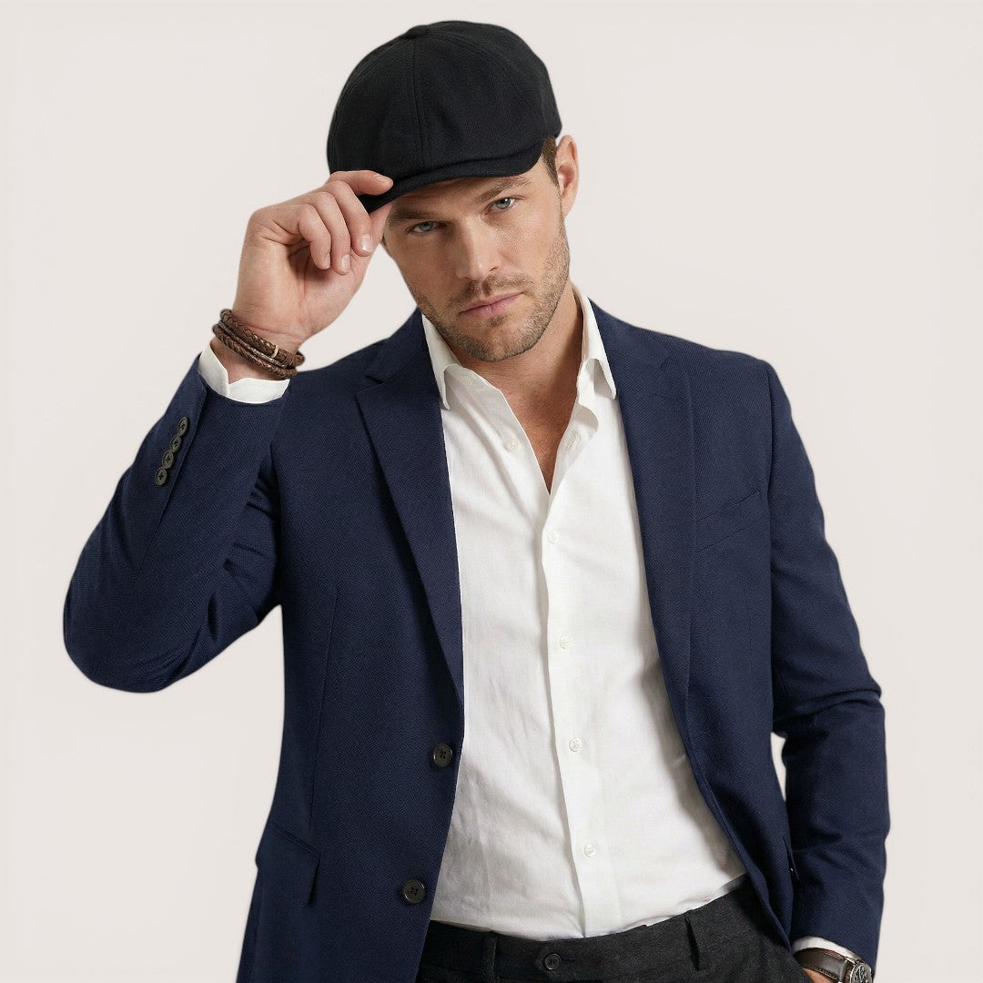 Arthur | Men’s Classic Flat Cap with Adjustable Strap