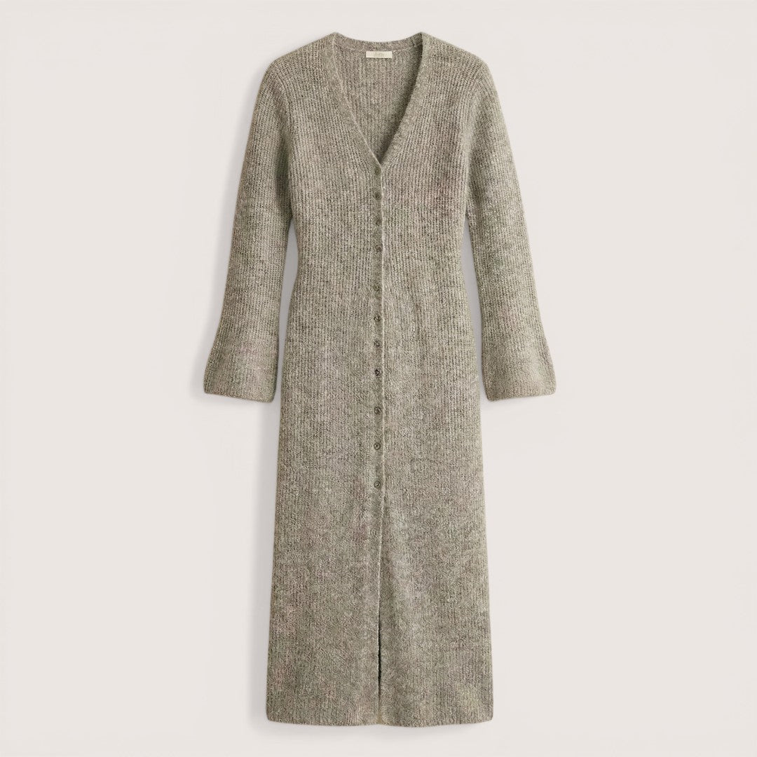 Elowyn | Women’s Long Knit Cardigan with Button Front