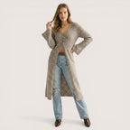Elowyn | Women’s Long Knit Cardigan with Button Front