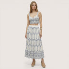 Liora | Women’s Two-Piece Cami Top and Printed Maxi Skirt Set