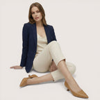 Elara | Women’s Pointed Toe Low Heels with Slip-On Design