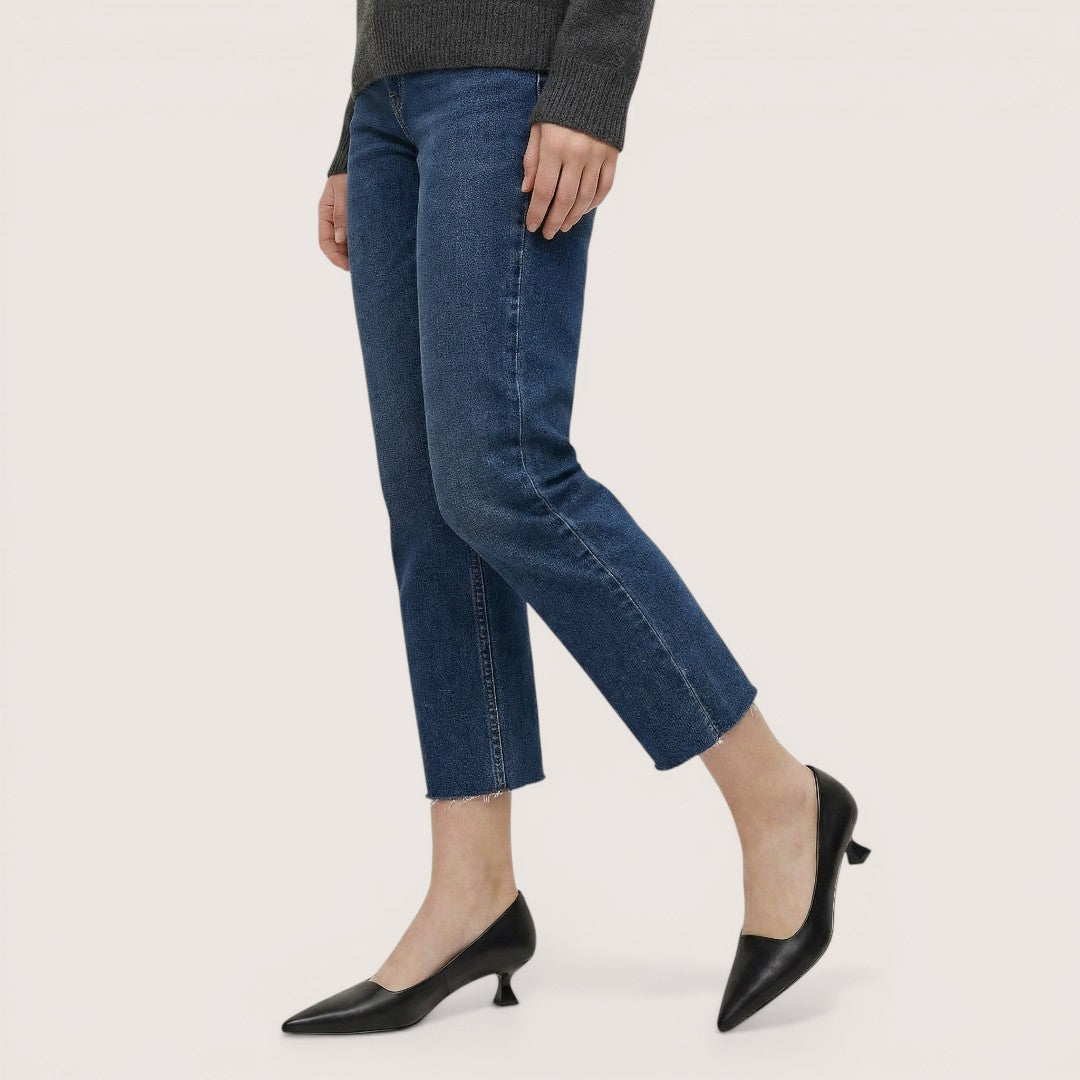 Elara | Women’s Pointed Toe Low Heels with Slip-On Design