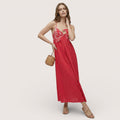 Nerea | Women’s Printed Cami Maxi Dress with Graphic Detail