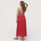 Nerea | Women’s Printed Cami Maxi Dress with Graphic Detail