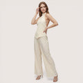 Sienna | Women’s Halter Top and Pleated Wide Leg Pants Set