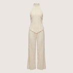 Sienna | Women’s Halter Top and Pleated Wide Leg Pants Set