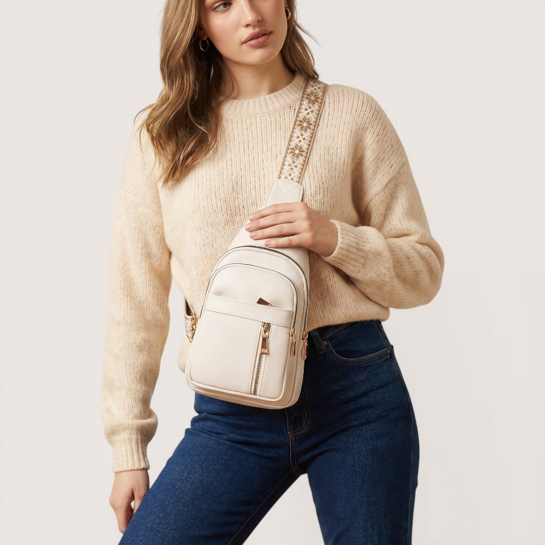 Nova | Women’s Sling Backpack with Multi-Zip Design