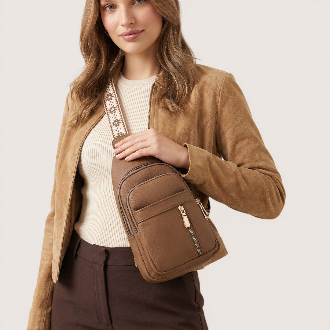 Nova | Women’s Sling Backpack with Multi-Zip Design