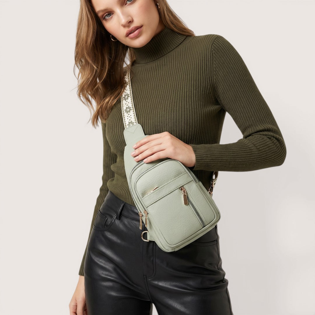 Nova | Women’s Sling Backpack with Multi-Zip Design