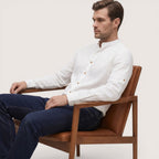 Armin | Men’s Mandarin Collar Button-Up Shirt with Long Sleeves