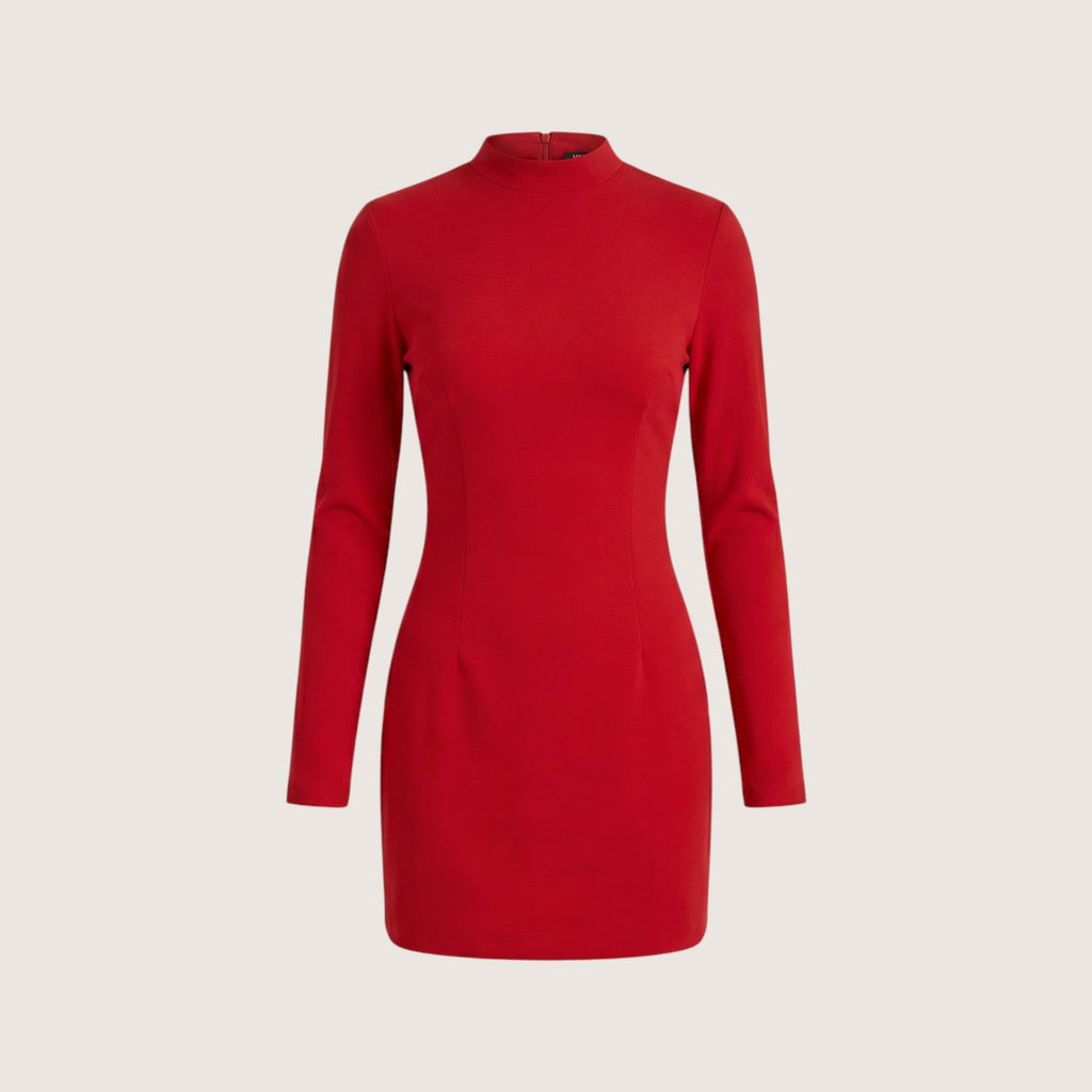 Elara | Women’s Mock Neck Mini Dress with Long Sleeves