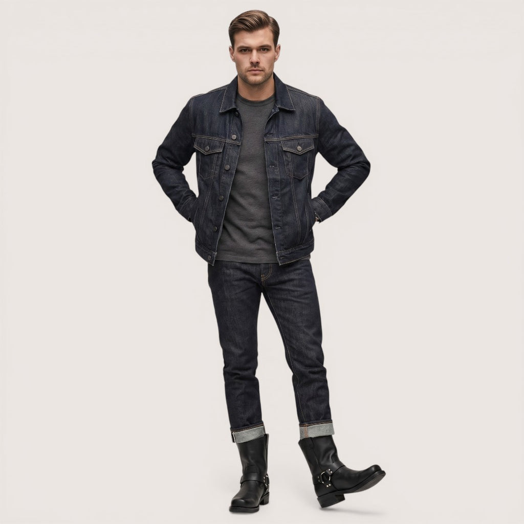 Rocco | Men’s Biker Boots with Harness Strap Detail