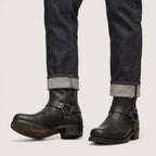 Rocco | Men’s Biker Boots with Harness Strap Detail