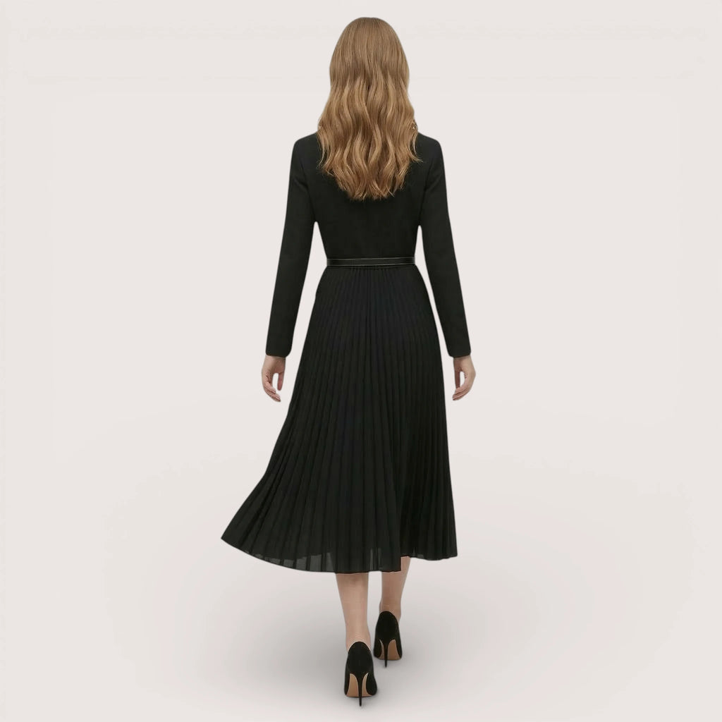Virella | Women’s Blazer Pleated Midi Dress