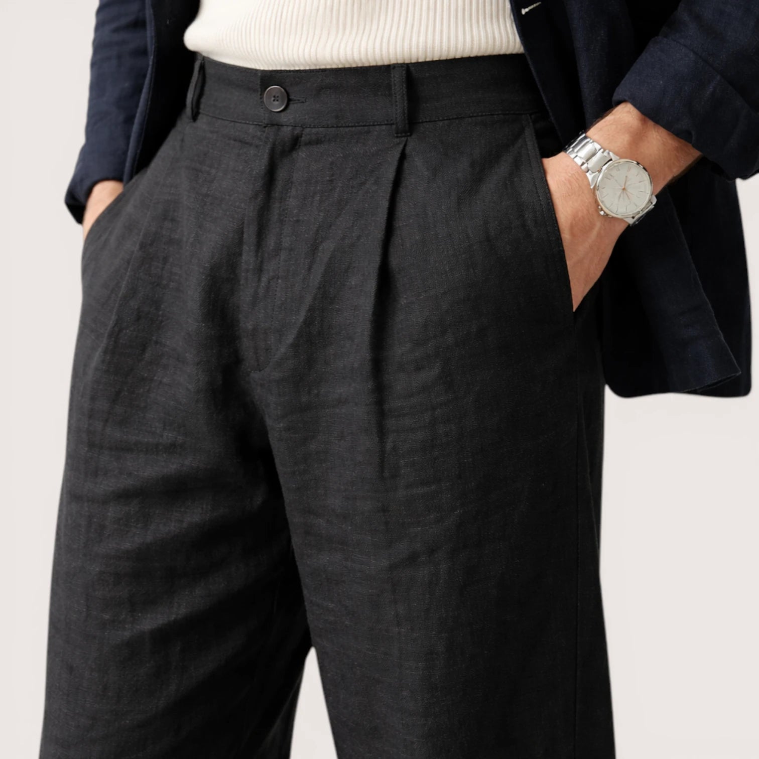 Alverin | Men’s Pleated Tailored Trousers