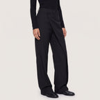 Virelle | Women’s Asymmetrical Wide Leg Trousers with Layered Front