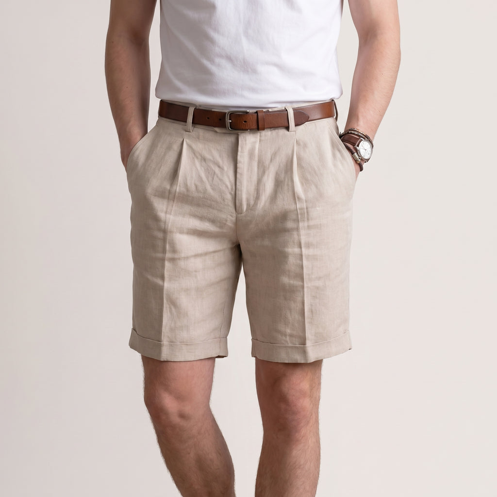 Arlen | Men’s Tailored Shorts with Pleated Front