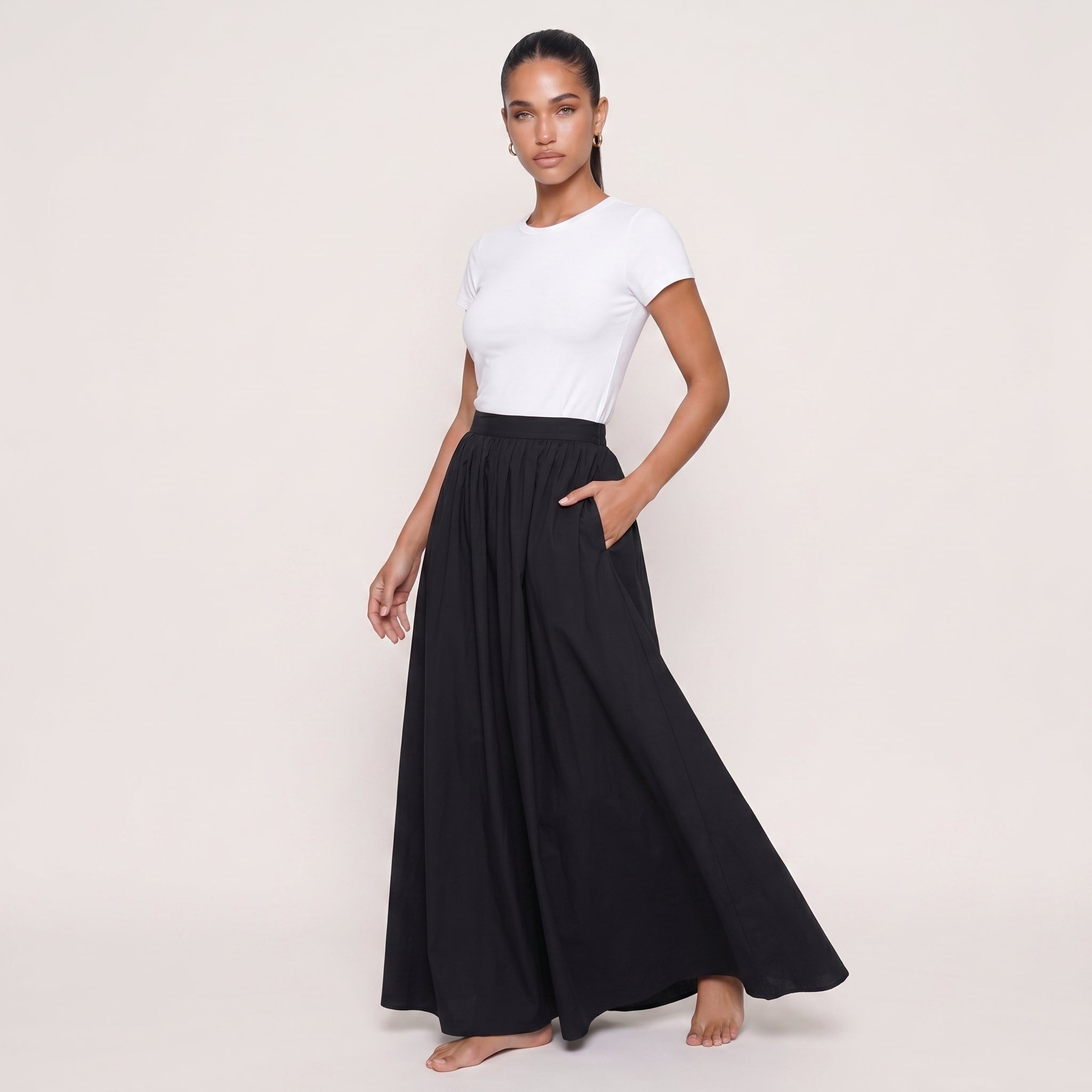 Elara | Women’s High-Waist Flowing Maxi Skirt