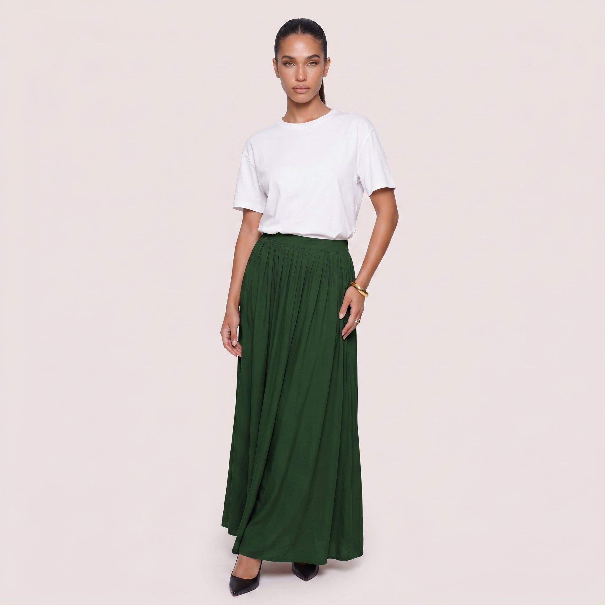 Elara | Women’s High-Waist Flowing Maxi Skirt