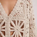 Elora | Women’s Crochet Knit Cardigan with Button Front