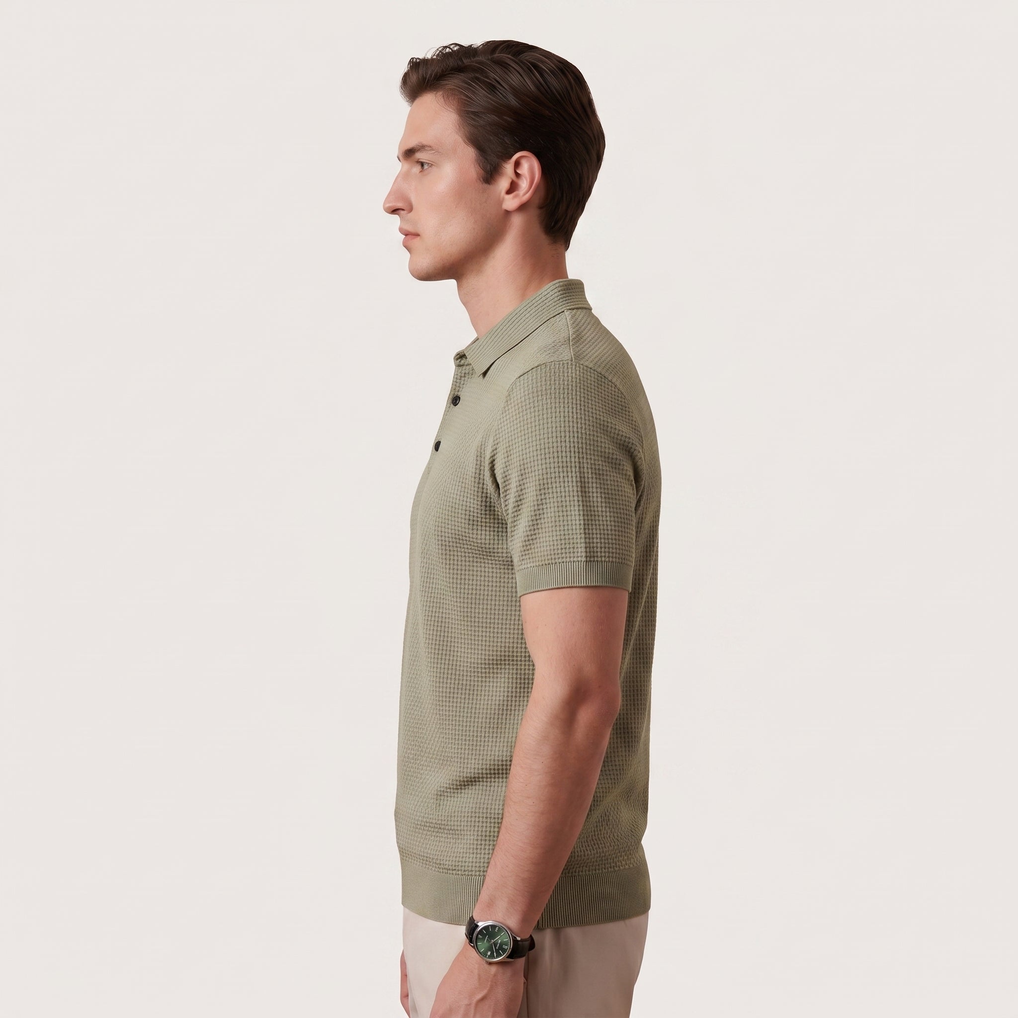 Varek | Men’s Textured Polo Shirt with Modern Fit