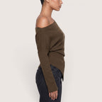 Ariselle | Women’s Asymmetrical One-Shoulder Knit Top