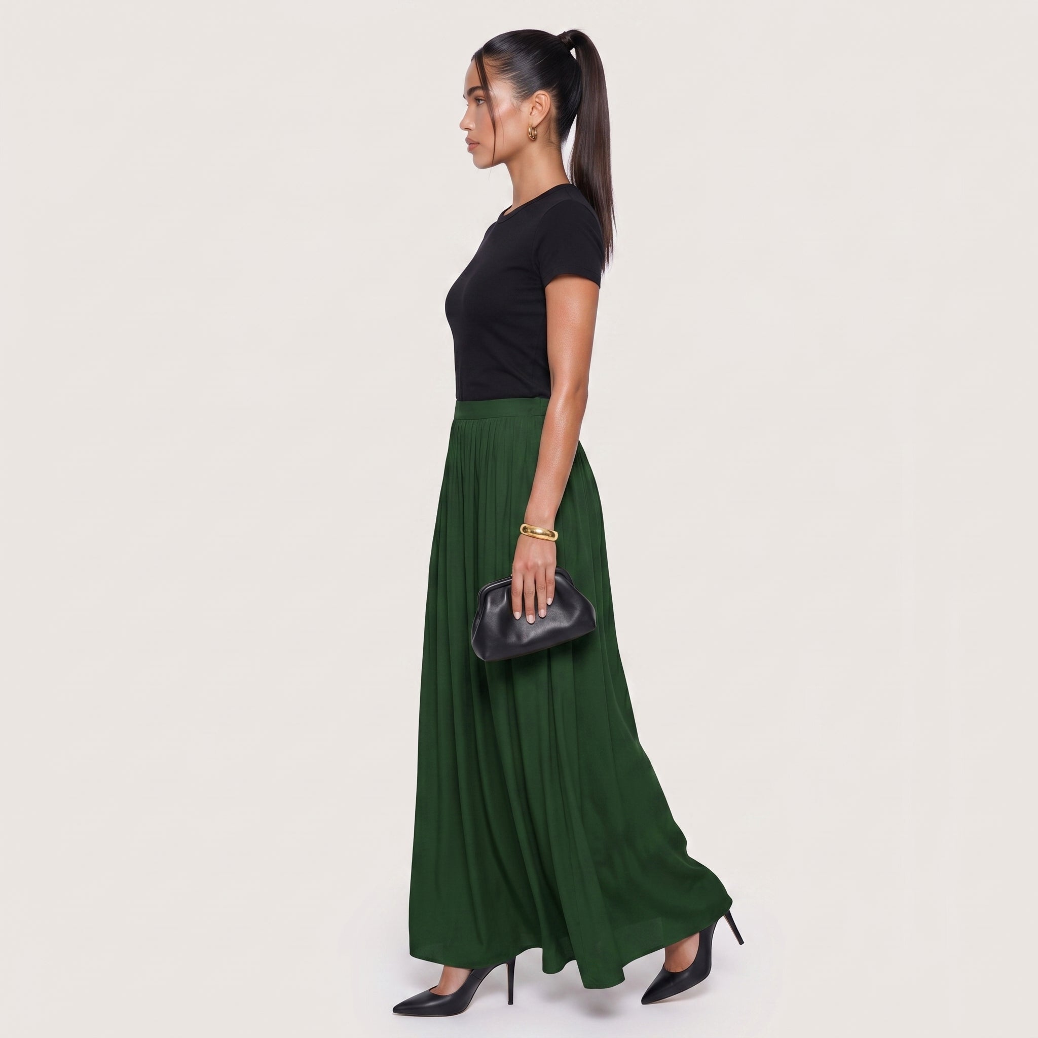 Elara | Women’s High-Waist Flowing Maxi Skirt