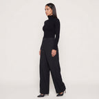 Virelle | Women’s Asymmetrical Wide Leg Trousers with Layered Front