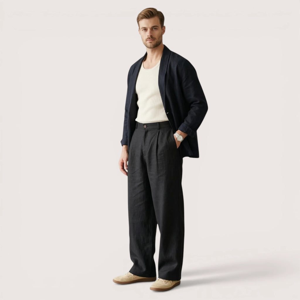 Alverin | Men’s Pleated Tailored Trousers