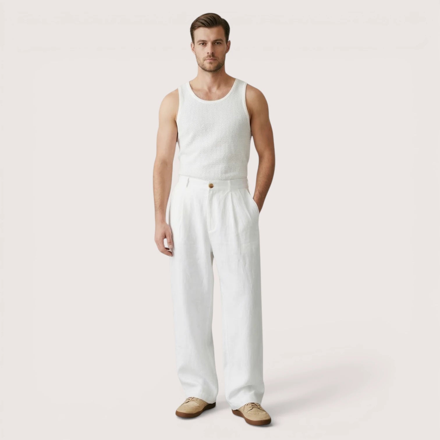 Alverin | Men’s Pleated Tailored Trousers